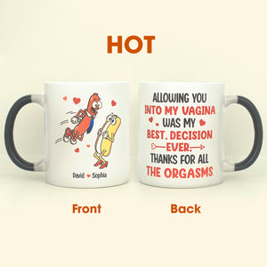 Allowing You Into My Vagina Was My Best Decision - Personalized Couple Mug - Gift For Couple - Magic Mug - GoDuckee