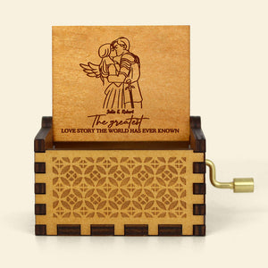 The Great Love Story Personalized Music Box, Couple Gift - Decorative Plaques - GoDuckee