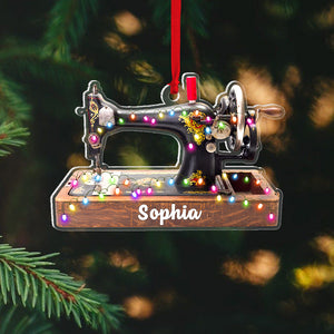 Sewing Machine Personalized Acrylic Custom Shape Ornament,Christmas Gift - Ornament - GoDuckee