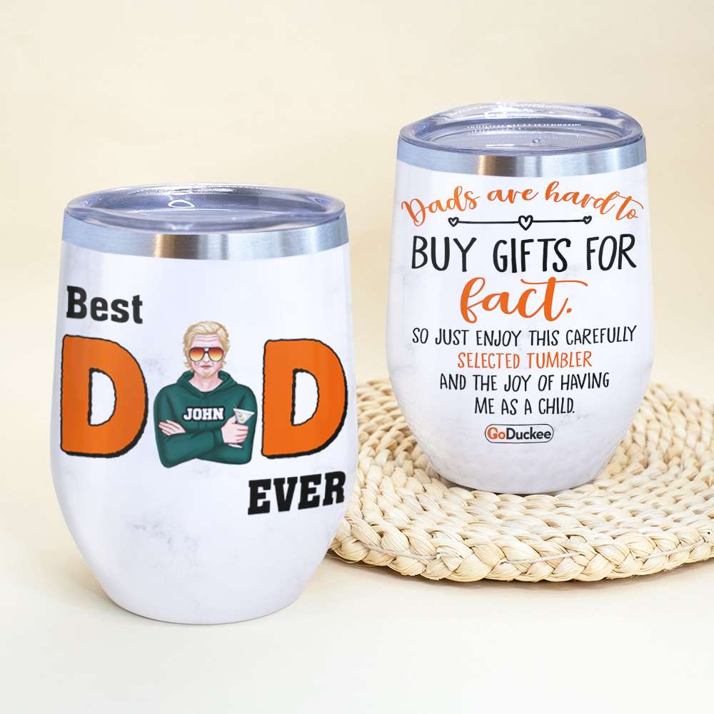 Drinking Dad - Personalized Wine Tumbler - Best Dad Ever - Buy Gifts For Fact - Wine Tumbler - GoDuckee