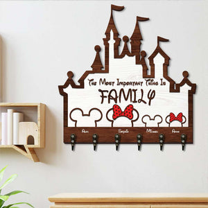 The Most Important Thing Is Family Personalized Layers Wood Sign - Wood Sign - GoDuckee