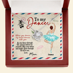 Ballet When You Dance My Heart Dances With You - Personalized Message Card Jewelry Necklace - Jewelry - GoDuckee