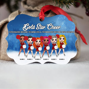 Cheerleading Strangers Become Teamates Personalized Aluminium Benelux Ornament - Ornament - GoDuckee