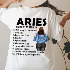 AQUARIUS-Zodiac Girl Personalized Shirt, Gift For Her AQUARIUS - Shirts - GoDuckee