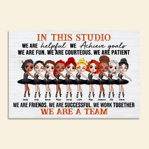 Personalized Ballerina Bestie Canvas Prints - In This Studio We Are A Team - Poster & Canvas - GoDuckee