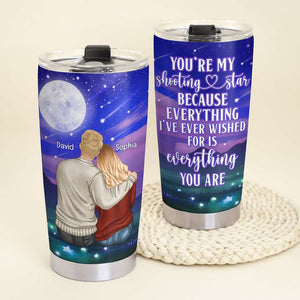 Couple You Are My Shooting Star Because Everything I've Ever Wished For, Personalized Tumbler - Tumbler Cup - GoDuckee