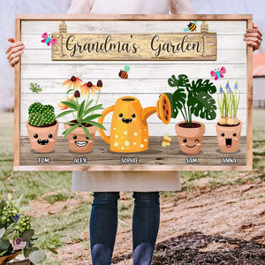 Grandma's Garden Personalized Gardening Canvas Printed, Gift For Grandma - Poster & Canvas - GoDuckee