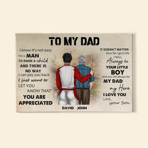 Racing To My Dad - Personalized Canvas Print - Gift For Dad - Poster & Canvas - GoDuckee