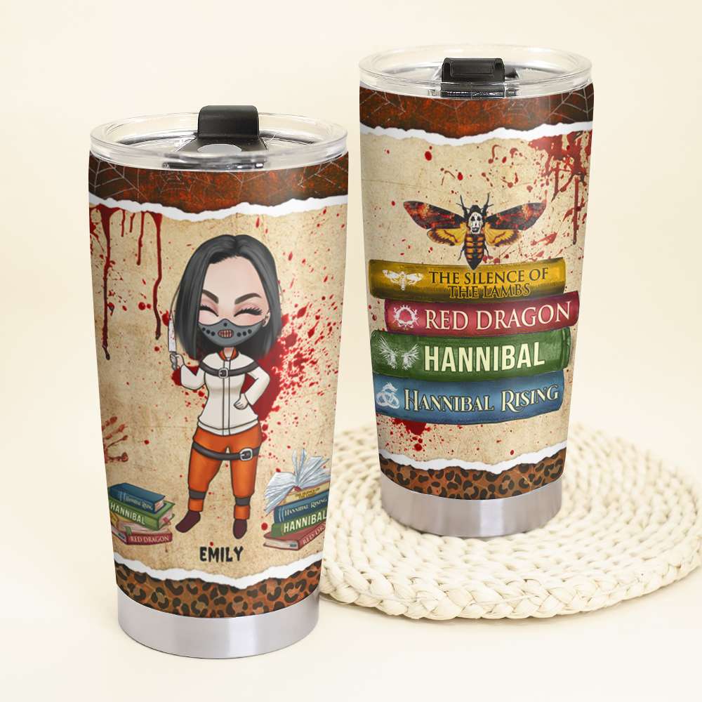 Thomas Harris Hannibal Lecter - Personalized Tumbler Cup - The Silence Of The Lambs - Tumbler Cup - GoDuckee