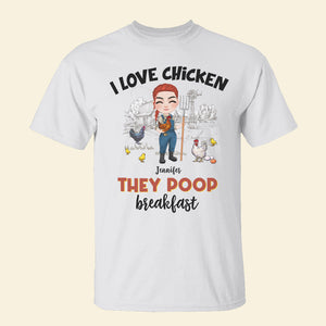 I Love Chicken, Personalized Shirt, Gift For Chicken Girl - Shirts - GoDuckee