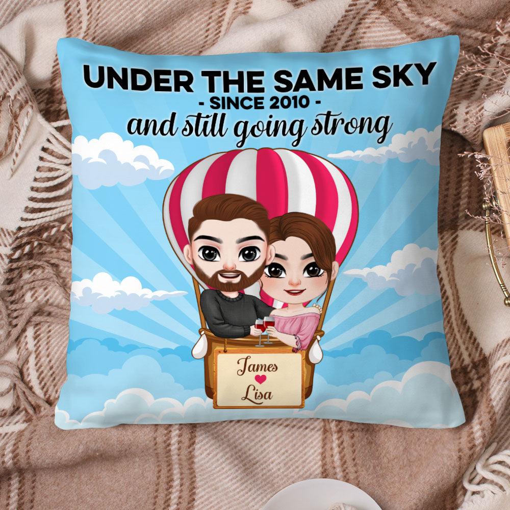 Under The Same Sky, Personalized Pillow, Funny Gifts For Couple - Pillow - GoDuckee