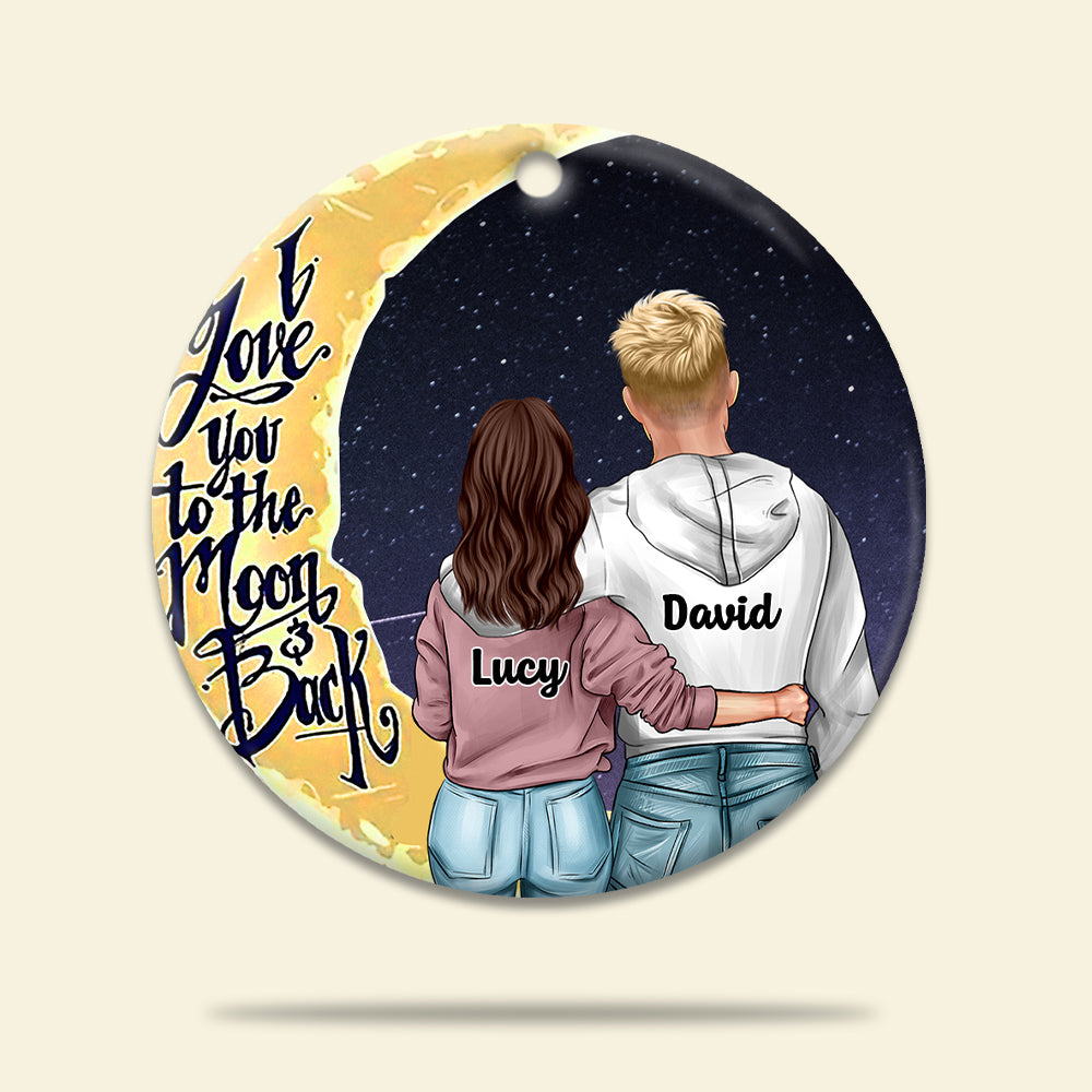 Couple I Love You - Personalized Ornament - Gift for Couple - Couple Shoulder to Shoulder - Ornament - GoDuckee