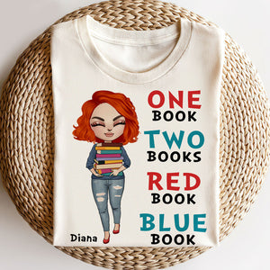 Book One Book Two Book Red Book Blue Book Personalized Shirts - Shirts - GoDuckee