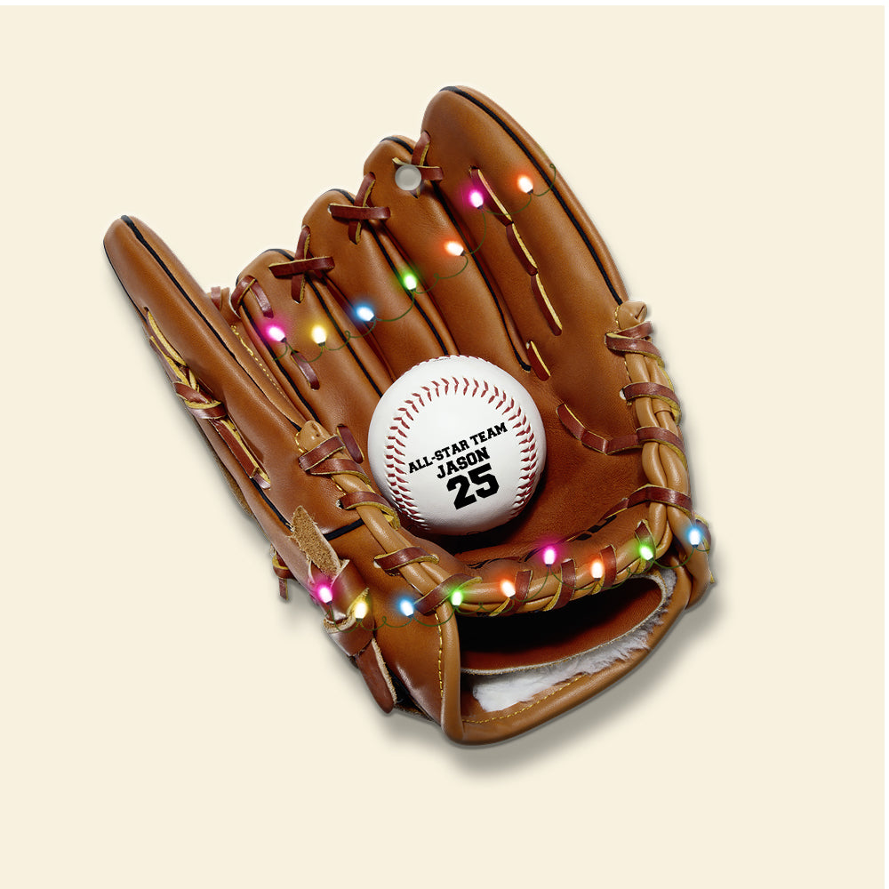 Baseball Gear Catcher's Mitt - Printed Christmas Ornament - Gift for Baseball Players - Ornament - GoDuckee