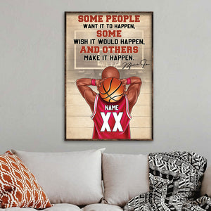 Personalized Basketball Boy Poster - Some People Want It To Happen, And Others Make It Happen BSB2104 - Poster & Canvas - GoDuckee