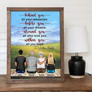 Behind You All Your Memories Personalized Family Canvas Print, Gift For Family - Poster & Canvas - GoDuckee