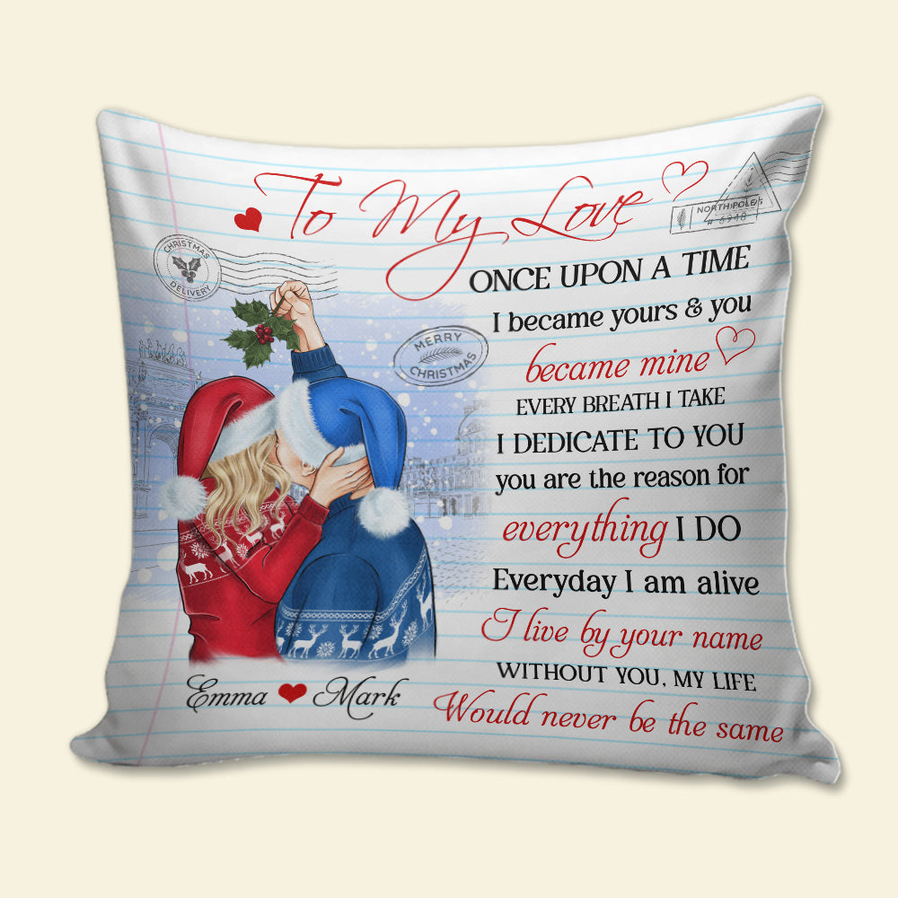 To My Love I Live By Your Name Personalized Pillow, Gift For Couple - Pillow - GoDuckee
