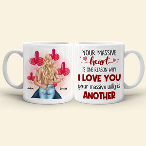 Your Massive Heart Is One Reason Why I Love You Personalized Couple Mug, Gift For Couple - Coffee Mug - GoDuckee