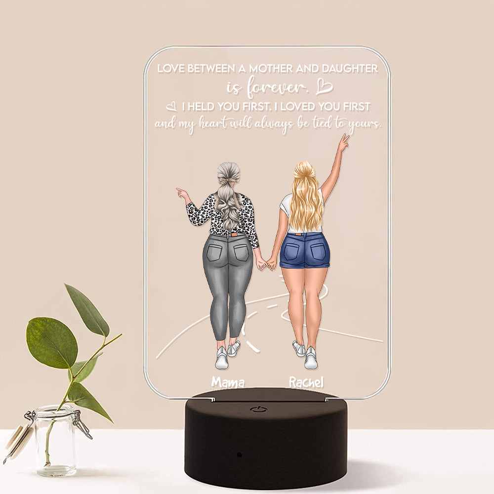 Love Between A Mother And Daughter Is Forever - Personalized Led Night Light - Led Night Light - GoDuckee