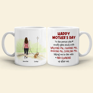 Happy Mother's Day, Gift For Mom, Personalized Mug, Dog Mom Mug, Mother's Day Gift - Coffee Mug - GoDuckee