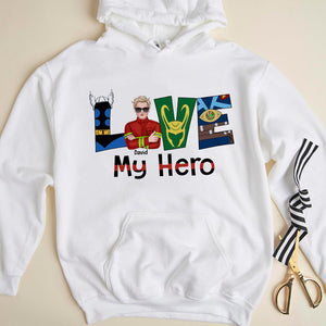 Custom Letters, Personalized Firefighter's Wife Shirt, Love My Hero - Shirts - GoDuckee