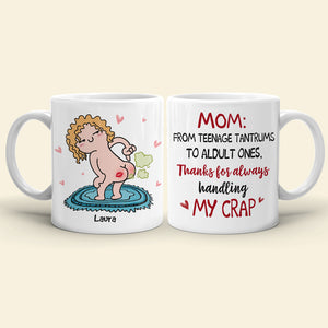 From Teenage Tantrums, Gift For Mom, Personalized Mug, Fart Butt Mug, Mother's Day Gift - Coffee Mug - GoDuckee