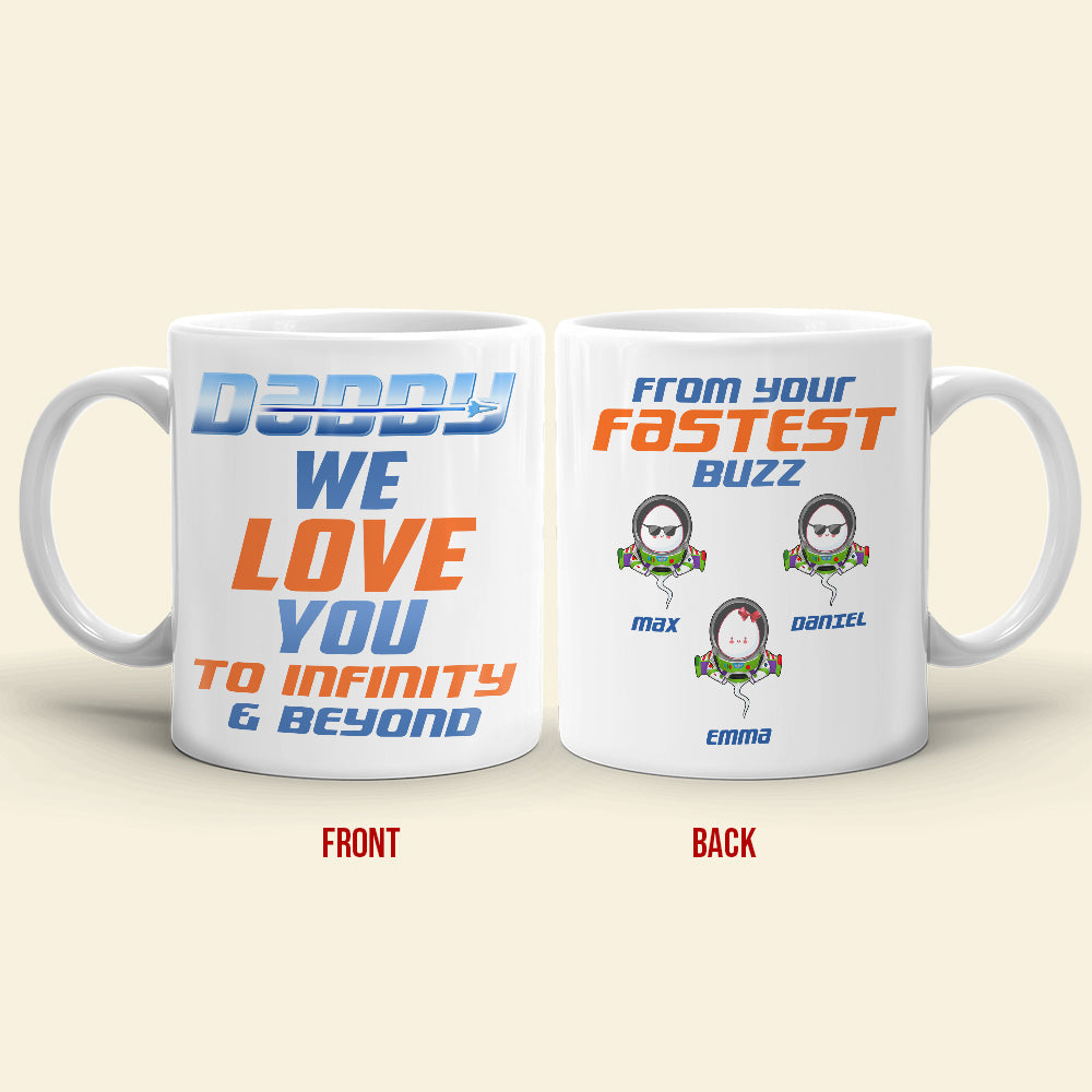 Daddy We Love You - Personalized White Mug - Coffee Mug - GoDuckee