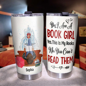 Yes, I Am A Book Girl Personalized Tumbler Cup, Gift For Book Lover - Tumbler Cup - GoDuckee