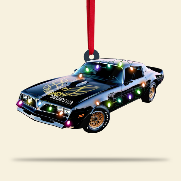 Personalized Classic Movie Car Collection Ornament - Custom Name Chris -  GoDuckee