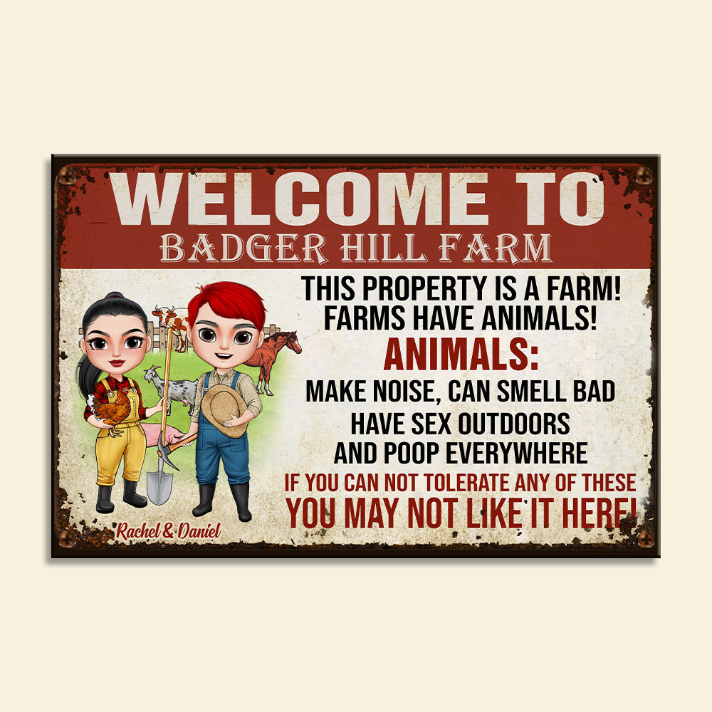 Farm This Property Is A Farm - Personalized Metal Sign - Metal Wall Art - GoDuckee