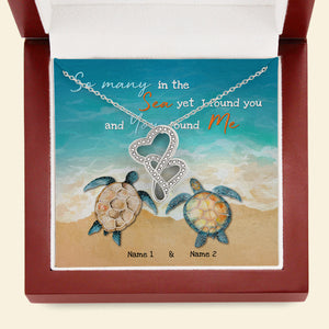 Couple So Many In The Sea - Personalized Message Card Jewelry Necklace - Jewelry - GoDuckee