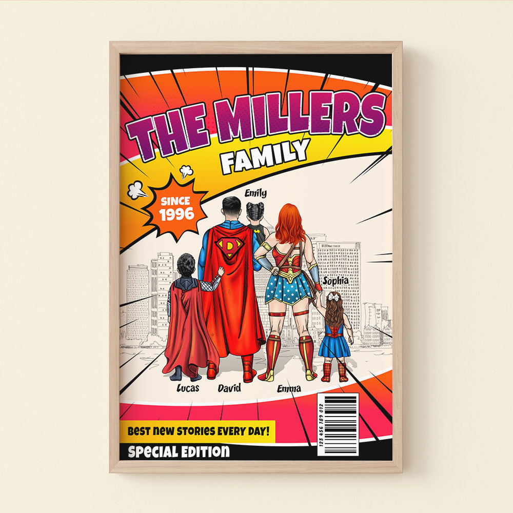 Best New Stories Every Day Personalized Canvas Print, Cartoon Gift For Super Family - Poster & Canvas - GoDuckee