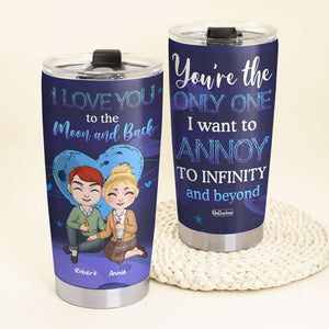 I Love You To The Moon And Back, Personalized Tumbler, Gift For Couples - Tumbler Cup - GoDuckee