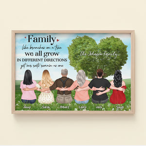 Family Like Branches On A Tree, Gift For Family, Personalized Poster, Family Sitting Poster, Anniversary Gift - Poster & Canvas - GoDuckee