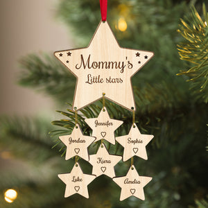 Mommy's Littler Starts Personalized Special Wood Ornament, Gift For Mother - Ornament - GoDuckee