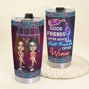 Best Friends Offer Wine, Personalized Friends Tumbler - Tumbler Cup - GoDuckee