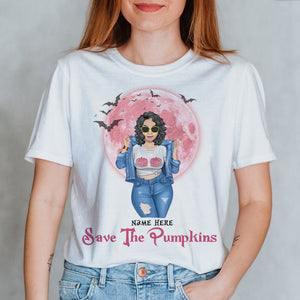 Breast Cancer Save The Pumpkins Custom Shirts - Shirts - GoDuckee