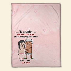 To Another Successful Year Personalized Couple Blanket, Gift For Couple - Blanket - GoDuckee