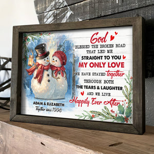God Blessed The Broken Road That Led Me Straight To You Personalized Canvas Printed, Gift For Couple - Poster & Canvas - GoDuckee