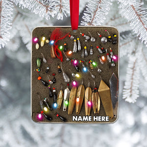 Set Of Lures For Ice Fishing Personalized Christmas Ornament Gift For Ice Fishing Lovers - Ornament - GoDuckee