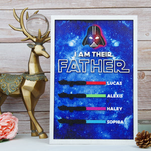 I Am Their Father, Personalized Layered Wood Sign Stand, Gifts for Dads - Wood Sign - GoDuckee