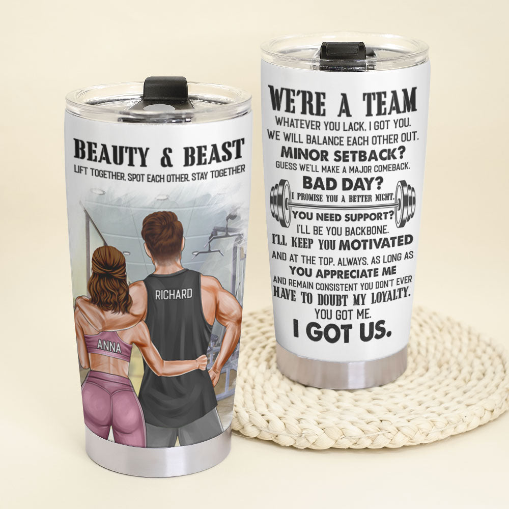We Are A Team Personalized Gym Tumbler Cup, Gift For Couple - Tumbler Cup - GoDuckee