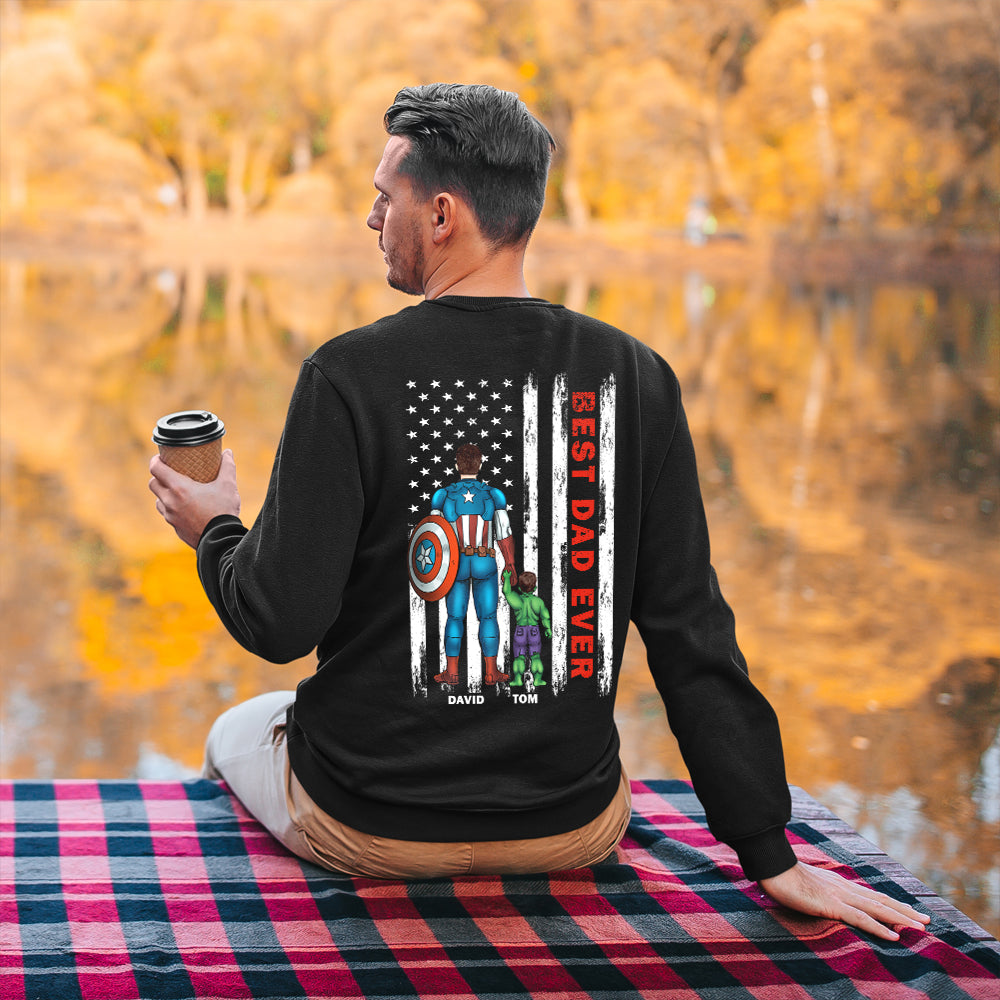 Super Dad Sweatshirt - Best American Dad Ever For Father's Day
