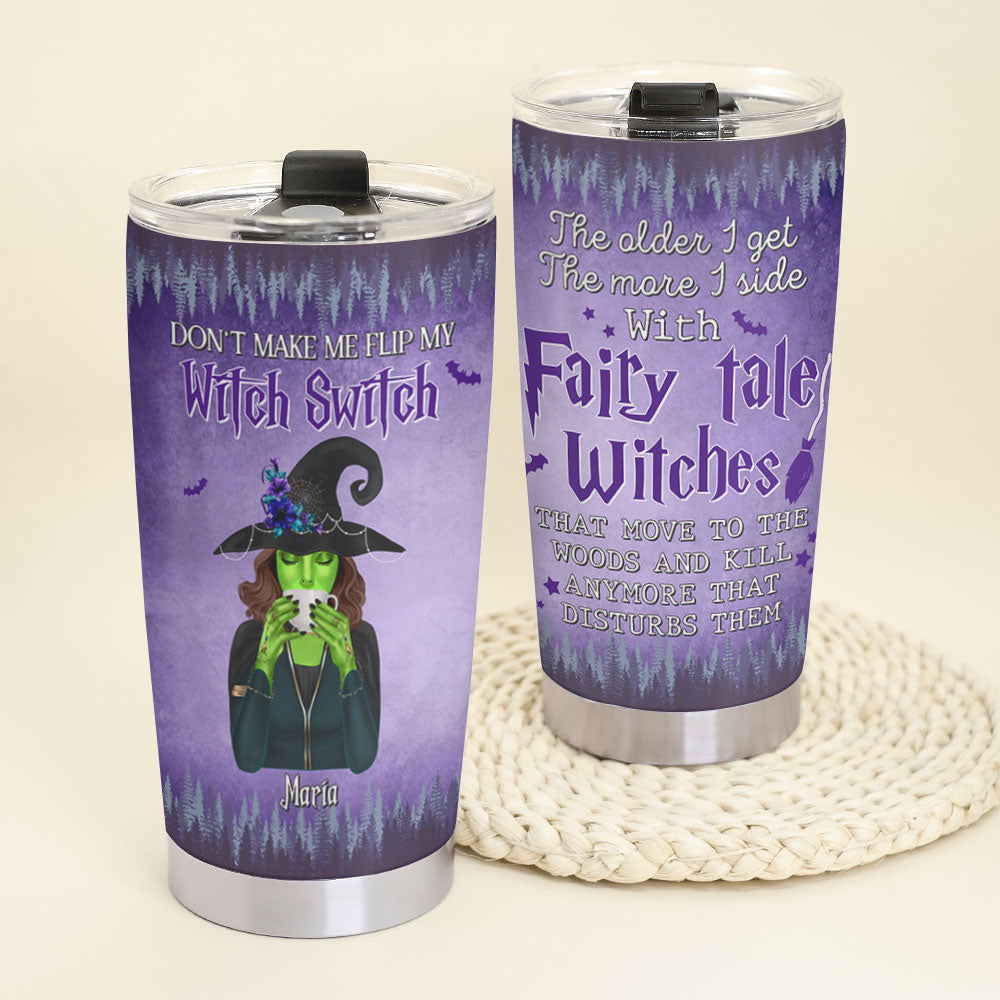 Don't Make Me Flip My Witch Switch Personalized Halloween Tumbler Cup, Gift For Girls - Tumbler Cup - GoDuckee