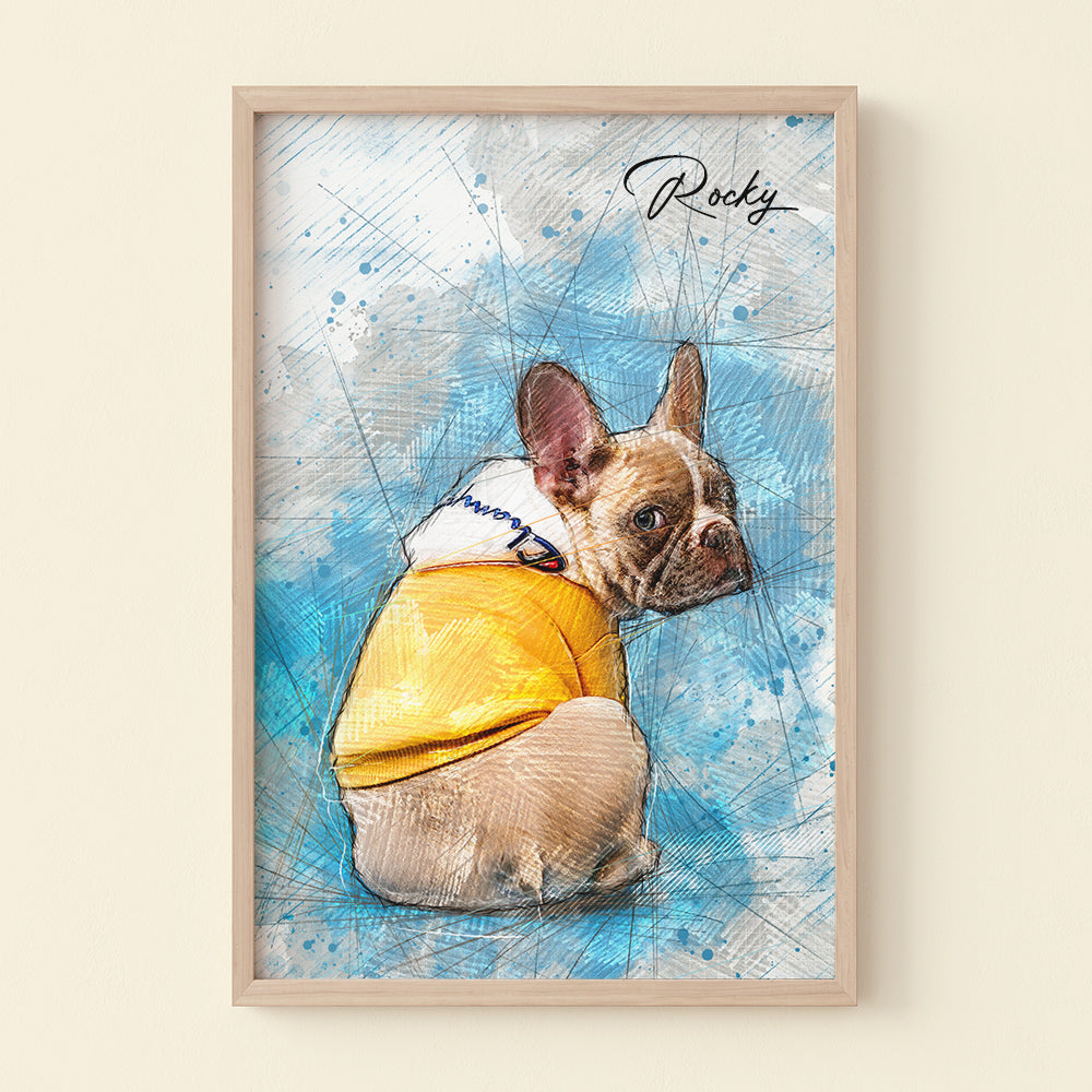 Custom Pet Photo Poster - Drawing Art - Poster & Canvas - GoDuckee