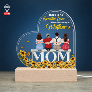 There Is No Greater Love Than The Love Of A Mother-Gift For Mother-Personalized Led Light-Mother's Day Led Light - Led Night Light - GoDuckee