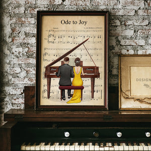 Personalized Piano Couple Poster - The Name Of The Song - Ode To Yoy - Poster & Canvas - GoDuckee