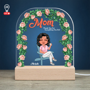 Mom Thank You For Everything You Do- Gift For Mother-Personalized Led Light-Mother's Day Led Light - Led Night Light - GoDuckee