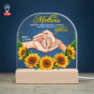 Mothers Hold Their Child's Hand For A Moment-Gift For Mother-Personalized Led Light-Mother's Day Led Light - Led Night Light - GoDuckee