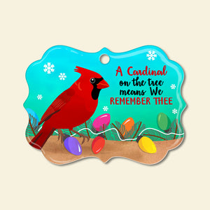 A Cardinal, We Remember Thee - Memorial Christmas Ornament, Family Gift - Ornament - GoDuckee